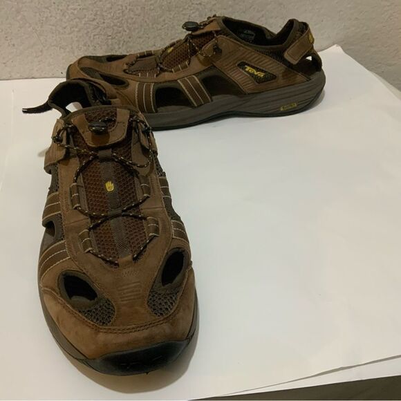 Teva Churnium Tarmac Brown Suede Outdoor Hiking Comfort Shocpad Shoes Size 14 main image 4